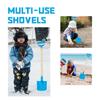 CHEERBANK Kids Beach Shovels for Digging Sand, Beach Toys Gifts for Kids 3-10, 31" Long Plastic Shovel Spade & D-Handle, Adjustable Length, 3PACK view 2