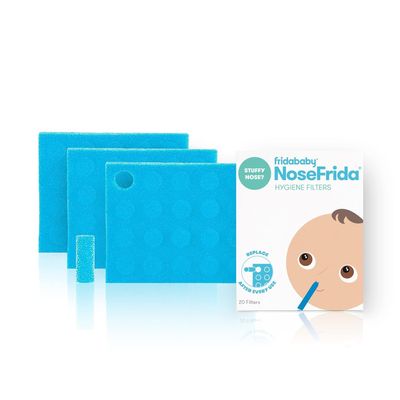 Frida Baby Nasal Aspirator Original 60 NoseFrida Filter Refills, Replacement Filters, Hygiene Filters for NoseFrida The Snotsucker, BPA Free, Latex Free