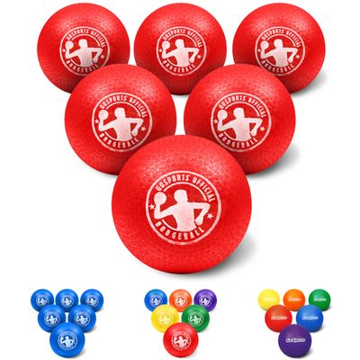 GoSports Inflatable Dodgeball - No Sting Balls - Includes Ball Pump & Mesh Bag