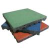 Rubber-Cal Eco-Safety Interlocking Playground Tiles - 2.50 x 19.5 x 19.5 inch - 2 Pack - 5.2 Sq.Ft. Coverage - Green view 1