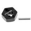 kingsea RC Front & Rear Aluminum Wheel Hubs Hex Driver Adapter 12 mm Upgrade 7154 Compatible with Traxxas 4x4 Slash E-Revo Summit 1/16 Truck Car view 2