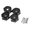 kingsea RC Front & Rear Aluminum Wheel Hubs Hex Driver Adapter 12 mm Upgrade 7154 Compatible with Traxxas 4x4 Slash E-Revo Summit 1/16 Truck Car view 4