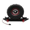 Greendhat All-newMETAL Rear Bumper Bull Bar with Light Tire Holder for 1/10 RC Crawler Car Axial SCX10 & SCX10 II 90046 90047 Traxxas TRX- ( Color : with Spare Tyres ) view 1