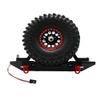 Greendhat All-newMETAL Rear Bumper Bull Bar with Light Tire Holder for 1/10 RC Crawler Car Axial SCX10 & SCX10 II 90046 90047 Traxxas TRX- ( Color : with Spare Tyres ) view 2
