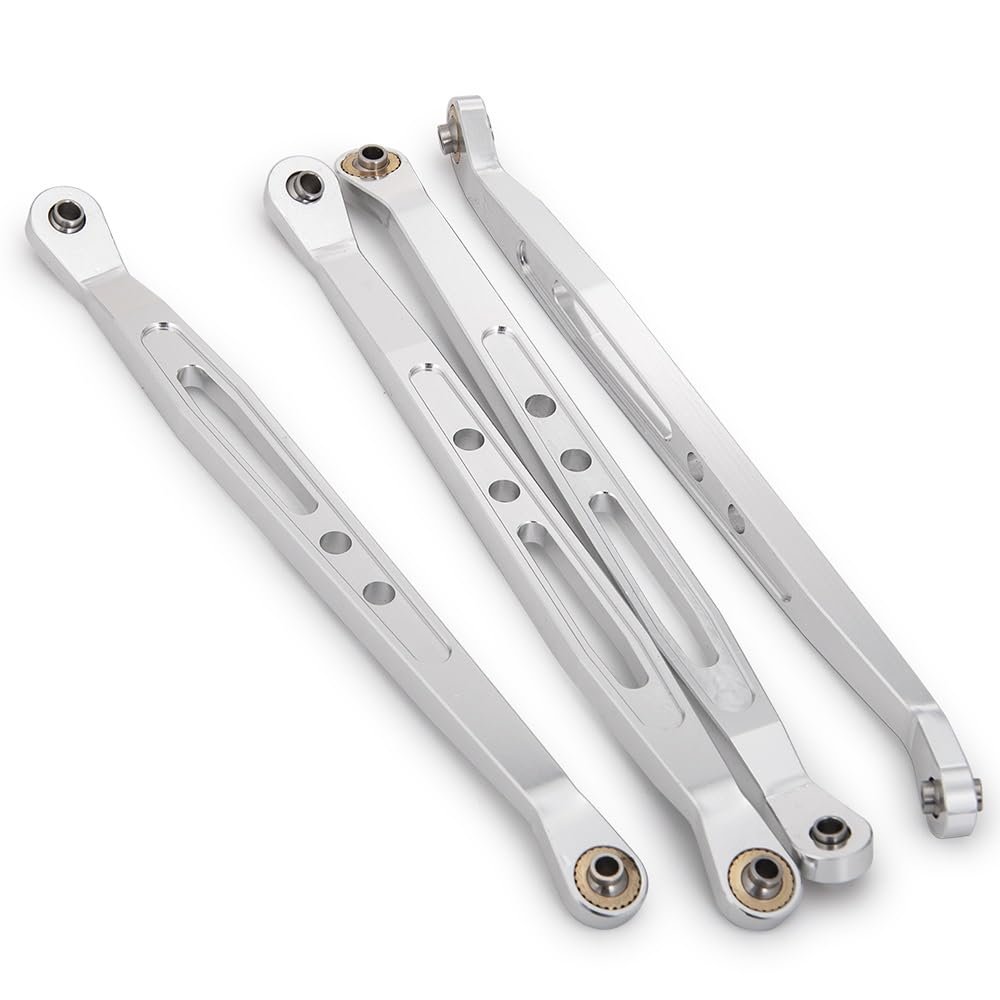 Greendhat Alloy Upper Lower Suspension Shift Link Rod Linkage for AXIAL Wraith 90018 1/10th RC Crawler ( Color : Lower Sliver )