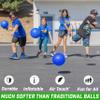GoSports Dodgeball Balls - 6 Pack Air Touch No-Sting Balls - Includes Ball Pump & Mesh Bag - Blue view 2