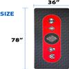 EasyGO Poker Table Top Pad  for Texas Holdem Casino Style  78 X 36Rectangle  Portable Rolling Rubber Folding Mat  Professional 3 Layers-Includes Carry Bag, 72 Black view 2