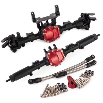 Aluminum Alloy Complete Front CNC Axle Set 30T/8T for 1/10 RC Crawler AR44 SCX10 II 90047 90046 AX90060 Builders Kit Upgrade