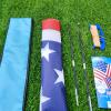 Kaiciuss American Flag Delta Kite for Kids & Adults Easy to Fly Large, The Easiest Single Line for Beach, it Comes with 300ft String Kite Handle view 4
