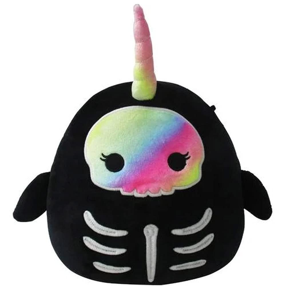 Squishmallow Official Kellytoy Halloween Squishy Soft Plush Toy Animals (Bufinda Narwhal Skelelton, 12 Inch)