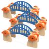 Wooden Train Track Accessories Build & Play Construction Set 90 PCS Ultimate Elevated Railway STEM Toys Track Expansion Pack Ascending Tracks Risers Bridges Tunnel Stop Go Gate Compatible Thomas Brio view 2