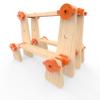 Wooden Train Track Accessories Build & Play Construction Set 90 PCS Ultimate Elevated Railway STEM Toys Track Expansion Pack Ascending Tracks Risers Bridges Tunnel Stop Go Gate Compatible Thomas Brio view 4