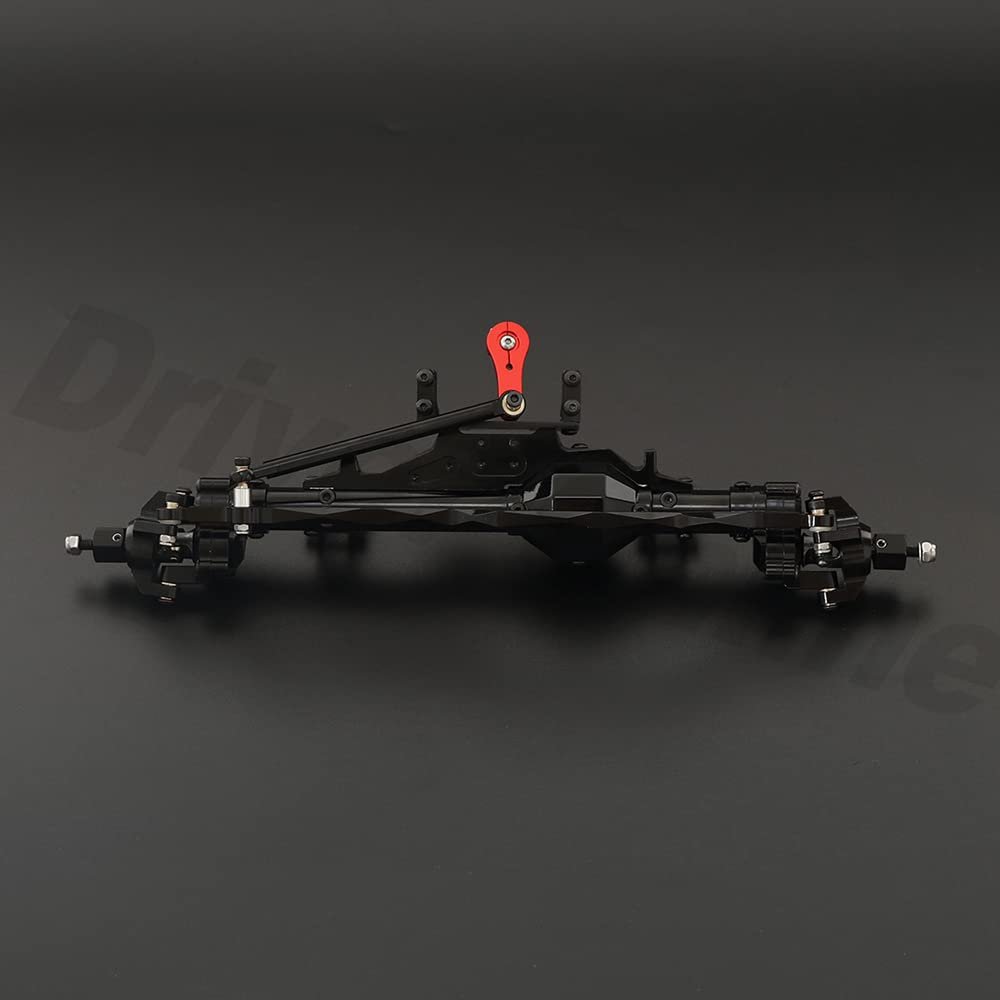 Greendhat Aluminum Alloy Portal Front Rear Axle for 1/10 RC Crawler Axial Capra Trail Buggy 03004 Wraith 90018 RR10 90048 03016 ( Color : Black Front Axle )