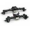 Greendhat Front and Rear Portal Axle CNC Aluminum Alloy Anodized for 1/10 RC Rock Crawler Axial SCX10 II Spiral Gear 90046 90047 D90 RC4WD ( Color : BK Front Rear Axle ) view 1
