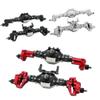 Greendhat Front and Rear Portal Axle CNC Aluminum Alloy Anodized for 1/10 RC Rock Crawler Axial SCX10 II Spiral Gear 90046 90047 D90 RC4WD ( Color : BK Front Rear Axle ) view 2