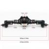 Greendhat Front and Rear Portal Axle CNC Aluminum Alloy Anodized for 1/10 RC Rock Crawler Axial SCX10 II Spiral Gear 90046 90047 D90 RC4WD ( Color : BK Front Rear Axle ) view 3