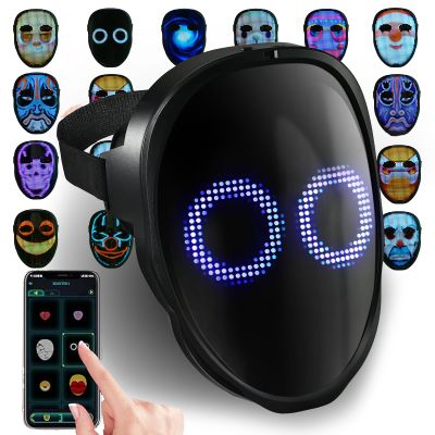 AIGLUN LED Face Transforming Mask with Gesture Control Fun - Cool stuff Cosplay and Christmas Parties