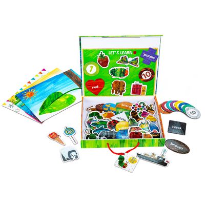 Kids Preferred World of Eric Carle The Very Hungry Caterpillar Montessori Wooden Magnetic Set with Storage Box  Help Learn Colors, Shapes, Animals, Numbers, and More Medium