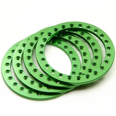2.2'' Wheels Ring Metal Alloy Replacement Wheel Beadlock Rings for 2.2 inch Wheel Rim 1/10 RC Crawler Car D90 SCX10 ( Color : Green )