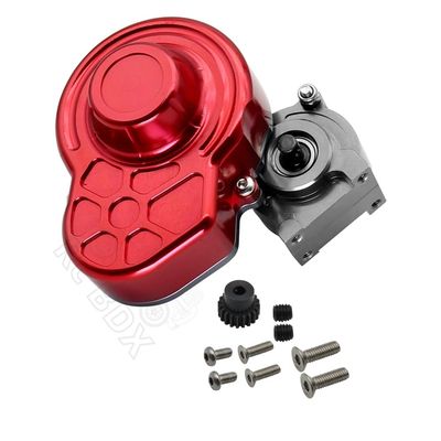 Greendhat 48P All Metal Transmission Gearbox with Motor Gear/Protective Cover for 1/10 RC Rock Crawler Axial SCX10 9028 90047 Truck ( Color : Titanium )