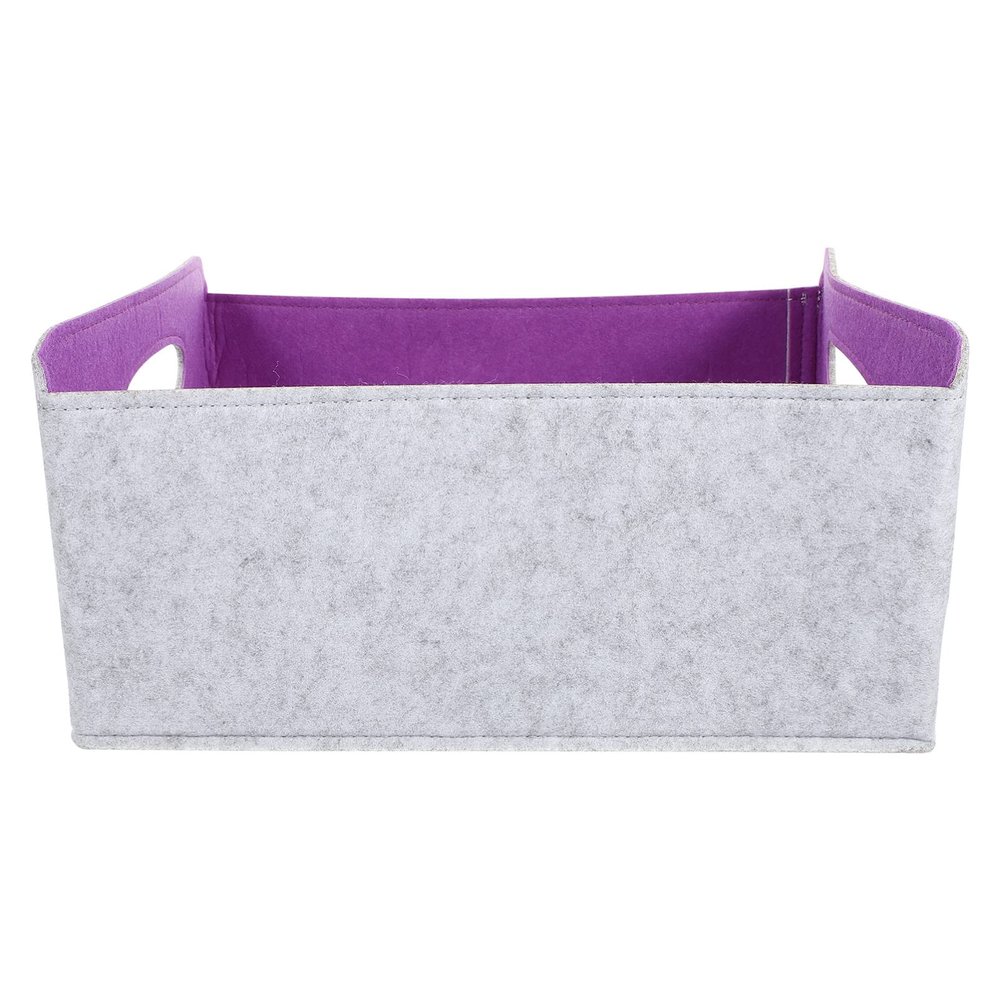Zerodeko Felt Storage Basket for Books and Sundries Multi-functional Organizer for Home Capacity Grey and Felt Baskets for Laundry Toys and Personal Items