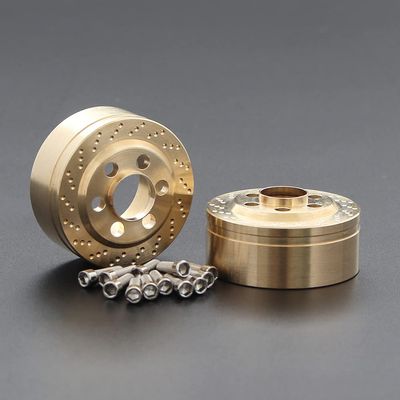 Greendhat 2PCS CNC Brass Silver Anodized Brake Disc Weights for 1/10 RC Crawler TRX4 TRX6 Axial SCX10 90046 Capra 1.9 2.2 Inch Wheel Rims ( Color : D )