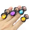 FCHMY Pack of 10 Halloween Spider Gemstone Rings Plastic Spider Rings Toy Halloween Party Favours Decorations view 4