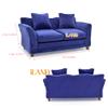 iLAND Modern Dollhouse Furniture on 1/12 Scale of Miniature Sofa for Dollhouse Living Room (Dark Blue Velvet) view 4