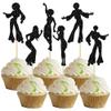 Gyufise 24Pcs 70's Disco Dancing Cupcake Topper 70's Disco Cake Decorations Disco Cupcake Picks for Disco Ball Music Theme Party Birthday Party Wedding Party Decorations view 1