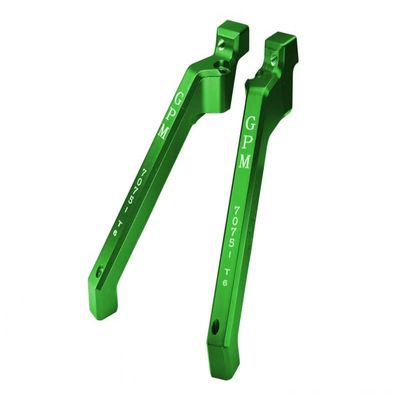 GPM Upgrades Aluminum 7075-T6 Rear Chassis Brace for 1/8 4WD Sledge Monster Truck (95076-4) RC Cars (Green)