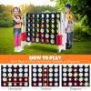 HONEY JOY Jumbo 4-to-Score Giant Game Set with Carry Bag, Giant Outdoor Yard Games for Family, 42 Jumbo Rings & Quick-Release Slider, 3.5FT Tall Giant 4-in-A-Row for Kids & Adults view 2