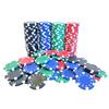 SEETOOOGAMES 200 Pieces 11.5g Clay Composite Dice Striped Casino Poker Chips- 4 Colors (red, Green, Black and Blue) view 3