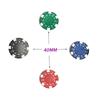 SEETOOOGAMES 200 Pieces 11.5g Clay Composite Dice Striped Casino Poker Chips- 4 Colors (red, Green, Black and Blue) view 4
