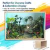 iLAND Wooden Diorama Box Large Display Boxes for Collectibles Figures Miniatures and a Dollhouse Room Box Unfinished 15.7x 11x11 Quick-Build Without Screws or Glue, Dustproof Smooth Sturdy view 3