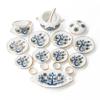 Odoria 1/12 Miniature Dish Dinnerware Set 17Pcs Dollhouse Decoration Accessories, Zamioculas Zamiifolia view 1