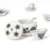 Odoria 1/12 Miniature Dish Dinnerware Set 17Pcs Dollhouse Decoration Accessories, Zamioculas Zamiifolia view 3