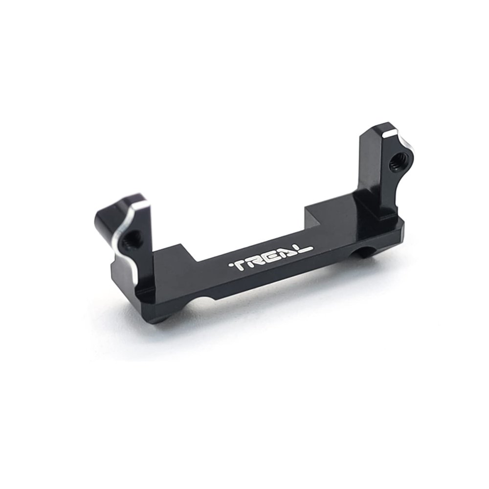 TREAL Alu #7075 Steering Servo Mount for FMS FCX24 Power Wagon Mud Racer 1:24 (Black)