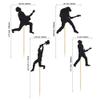 Gyufise 24Pcs Rock Band Cupcake Toppers Black Glitter Rock Pop Music Theme Cupcake Picks Cake Decorations for Music Concert Theme Birthday Party Supplies view 2