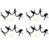 Gyufise 24Pcs Rock Band Cupcake Toppers Black Glitter Rock Pop Music Theme Cupcake Picks Cake Decorations for Music Concert Theme Birthday Party Supplies view 3