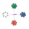 SEETOOOGAMES 200 Pieces 11.5g Clay Composite Dice Striped Casino Poker Chips- 4 Colors (Red, Green, White and Blue) view 4