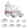 Toddmomy Mini Porcelain Tea Set 1/12 Scale Dollhouse Miniatures Ceramic Teapot Cups Saucer Pretend Play Accessories for Doll Kitchen view 1