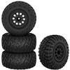 GLOBACT RC Truck Tires 12mm Hex RC Wheels and Tires with Foam Inserts for 1/10 Slash Tires Axial Losi Redcat Rc4wd HSP Tamiya HPI Kyosho RC Truck (4 Pcs) view 1