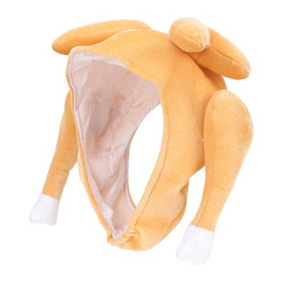 SEWACC Chicken Leg Cap Plush Hat Silly Hat Funny Food Party Ornament Halloween Costume Roasted Festival Headdress Interesting Funny Props Cartoon