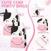 Fumete 86 Pcs Cow Party Favors Supplies Include Cow Keychain Party Paper Bags Keychains Cow Silicone Bracelets Vinyl Stickers for Girls Kids Baby Shower Treat Goodie Birthday Supplies view 2