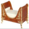 Melody Jane Dolls Houses Dollhouse Walnut Ferdinand II Single Sleigh Bed JBM Miniature Furniture 1:12 view 1