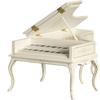 Melody Jane Dolls Houses Dollhouse Grand Piano French Baroque White JBM Music Room Furniture 1:12 Scale view 1