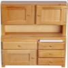 Melody Jane Dolls Houses Dollhouse Oak Flour Cabinet Hutch Miniature Kitchen Pantry Furniture 1:12 view 1