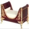Melody Jane Dolls Houses Dollhouse Mahogany Ferdinand II Single Sleigh Bed JBM Miniature Furniture 1:12 view 1