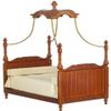 Melody Jane Dolls Houses Dollhouse Walnut Louis XV Double Canopy Bed JBM Miniature Furniture 1:12 view 1