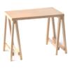 Melody Jane Dolls Houses Dollhouse Bare Wood Nook Trestle Table Miniature Kitchen Dining Room Furniture view 1
